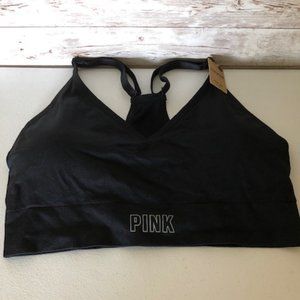 PINK SEAMLESS LIGHTLY-LINED SPORTS BRA